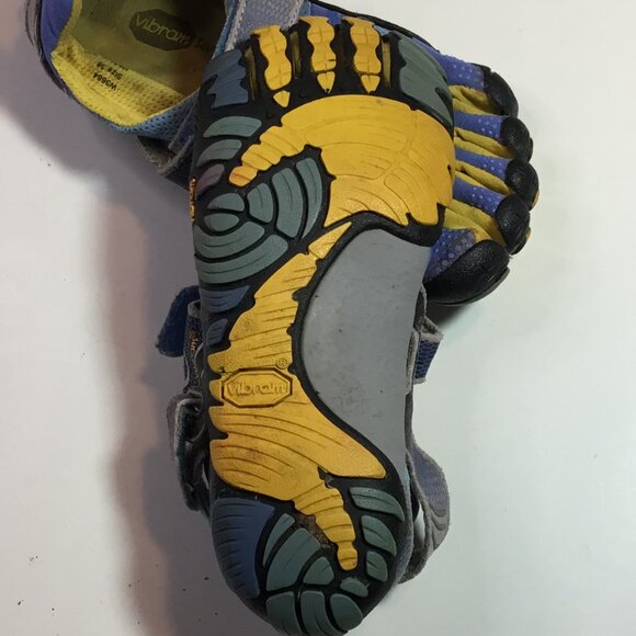 Five Fingers Vibram Women’s 36 US 5.5 W3664 Blue Yellow Barefoot Sneaker Shoes - Picture 9 of 9